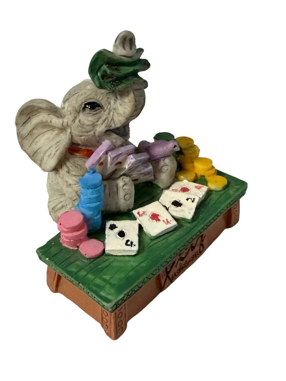 Vintage Fitzgeralds Fitz Casino & Hotel Elephant Poker Figurine Gambling Souveni